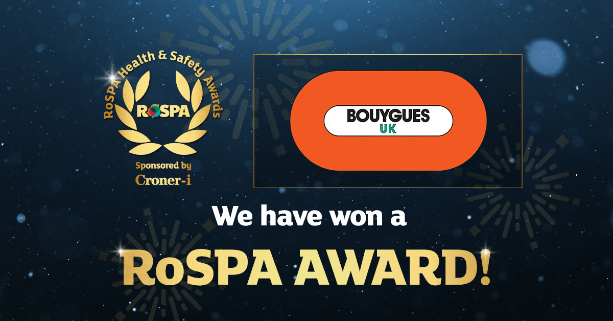 Three RoSPA Gold Medals Awarded to Bouygues UK - Bouygues UK